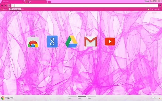 Abstract Pink Chrome theme preview 1
