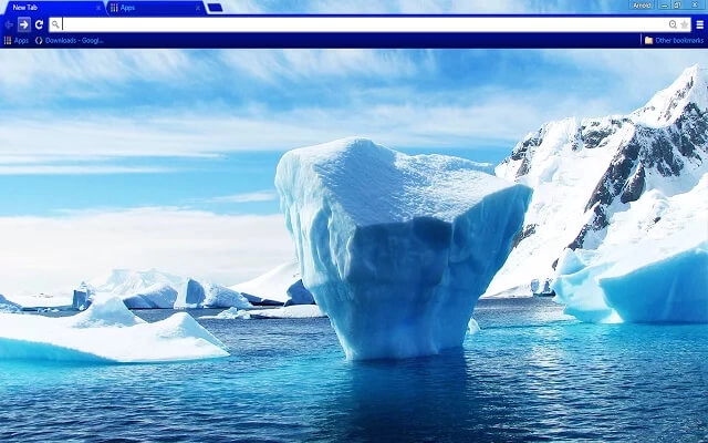 Arctic Chrome theme preview 1