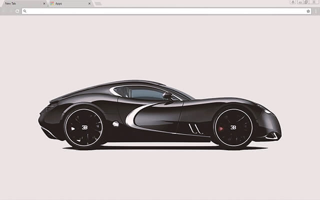 Black Bugatti Theme For Google Chrome