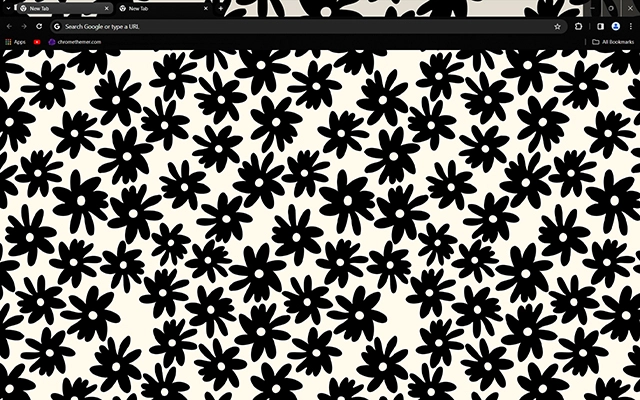 Black Flowers Theme For Google Chrome