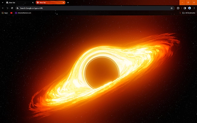 Black Hole Chrome theme preview 1