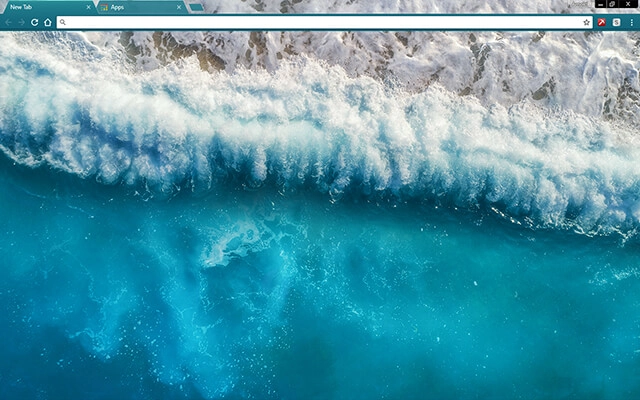 Blue Beach Waves Theme For Google Chrome