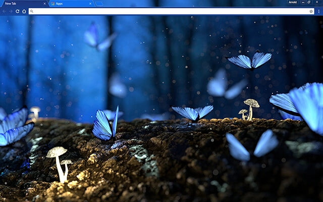 Blue Butterflies Chrome theme preview 1