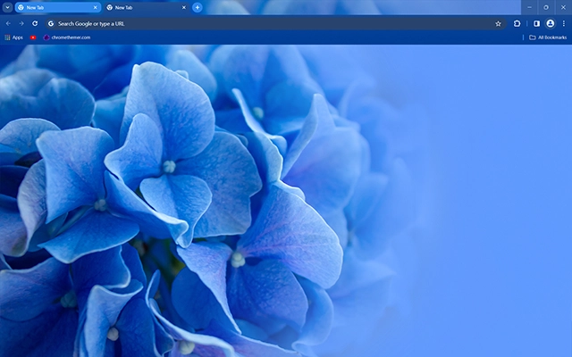 Blue Hydrangea Chrome theme preview 1