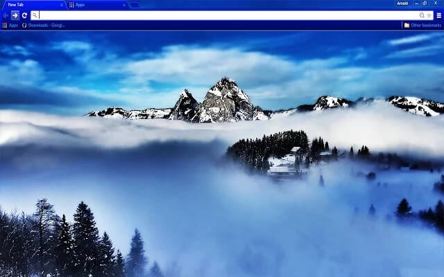 Blue Mountain Chrome theme preview 1