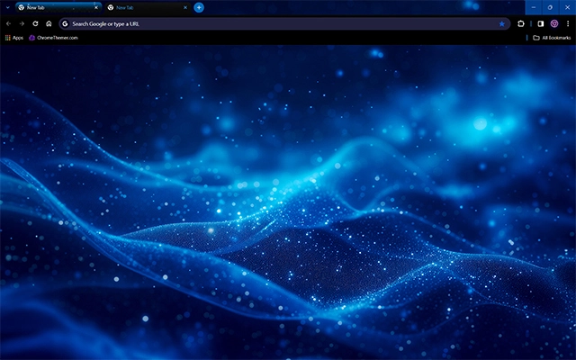 Blue Particles Chrome theme preview 1