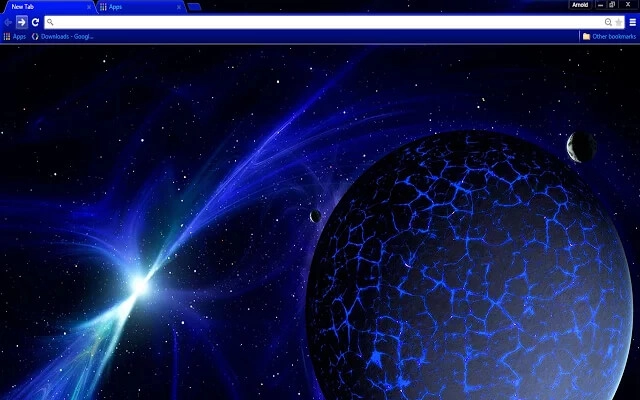 Blue Space Chrome theme preview 1