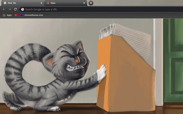 Cat at Work Chrome theme preview 1