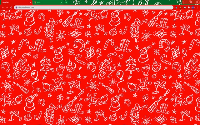 Christmas Doodles Chrome theme preview 1