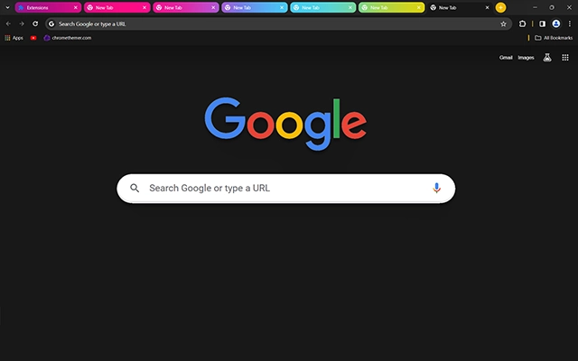 Color Coded Chrome theme preview 1