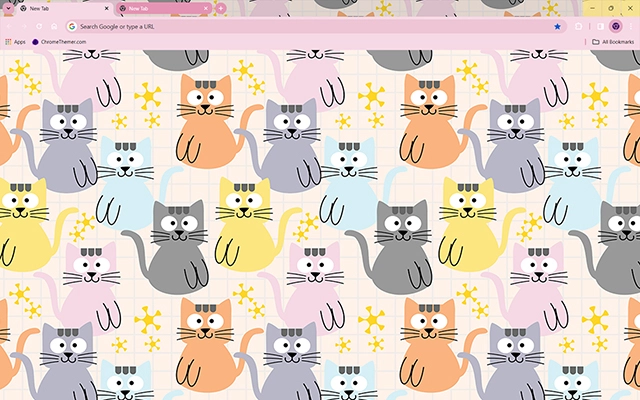 Colorful Cats Chrome theme preview 1