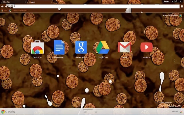 Cookies & Milk Chrome theme preview 1