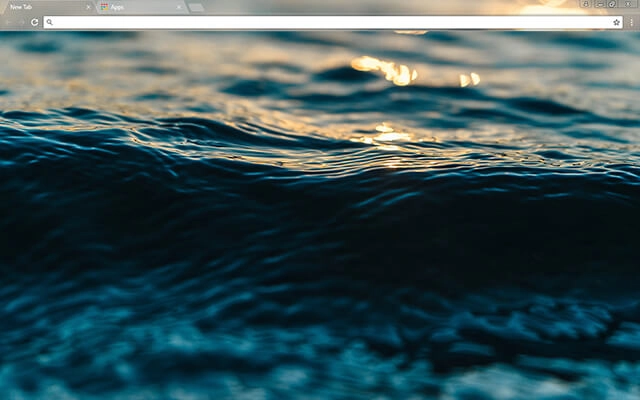 Dark Blue Water Chrome theme preview 1