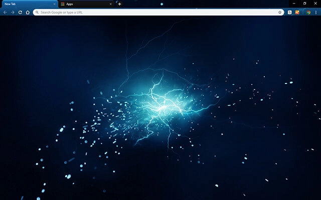 Electric Blue Chrome theme preview 1