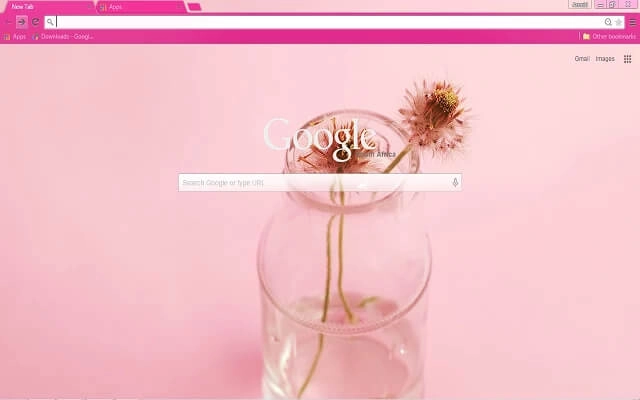 Elegant Pink Chrome theme preview 1