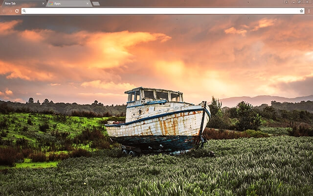 Fishing Boat Chrome theme preview 1