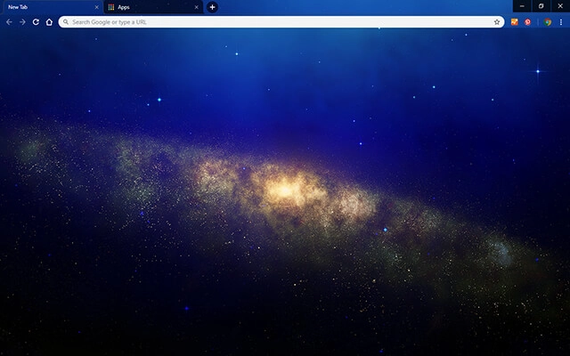 Galaxy Space Chrome theme preview 1