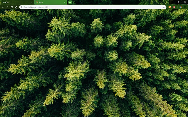 Green Trees Chrome theme preview 1