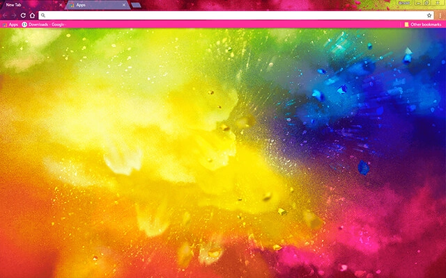 Holi Splash Theme For Google Chrome