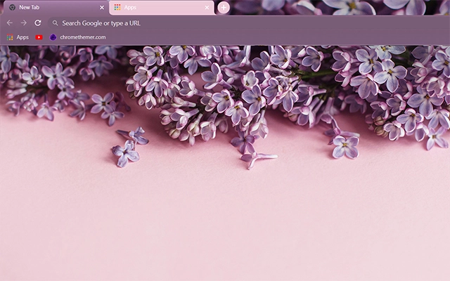Lilac Flowers Chrome theme preview 1