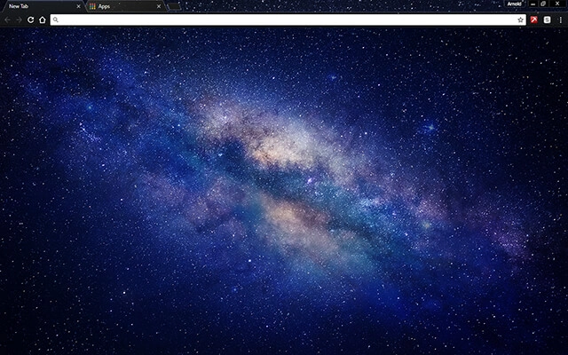 Milky Way Galaxy Chrome theme preview 1