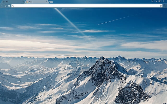 Mountain Peaks Chrome theme preview 1