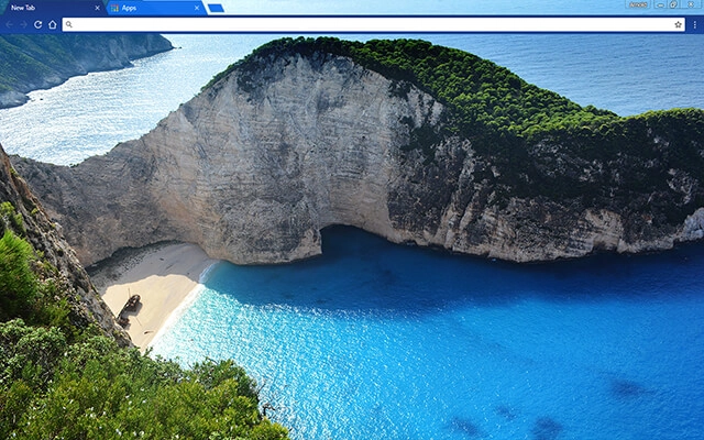 Navagio Beach Theme For Google Chrome
