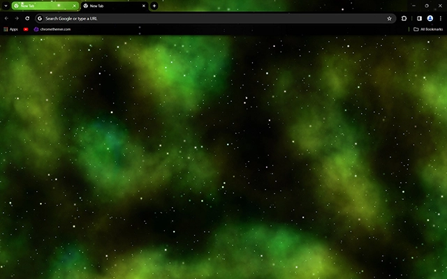 Nebula Green Chrome theme preview 1