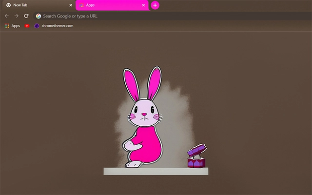 Pink Bunny Chrome theme preview 1