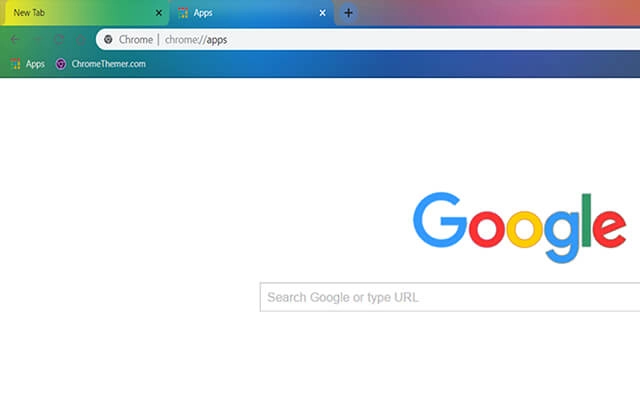 Rainbow Colors Chrome theme preview 1