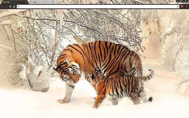 Siberian Tigers Chrome theme preview 1