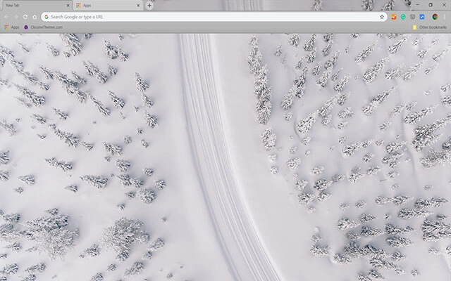 Snowy Road Theme For Google Chrome
