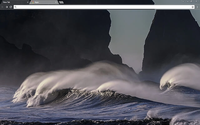 Stormy Waves Chrome theme preview 1