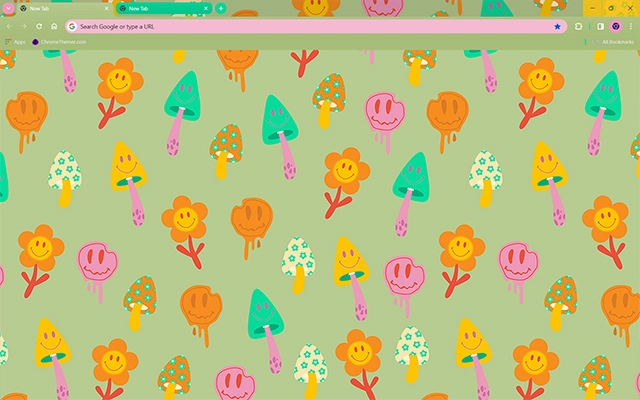 Trippy Hippie Chrome theme preview 1
