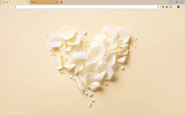 White Rose Petals Theme For Google Chrome