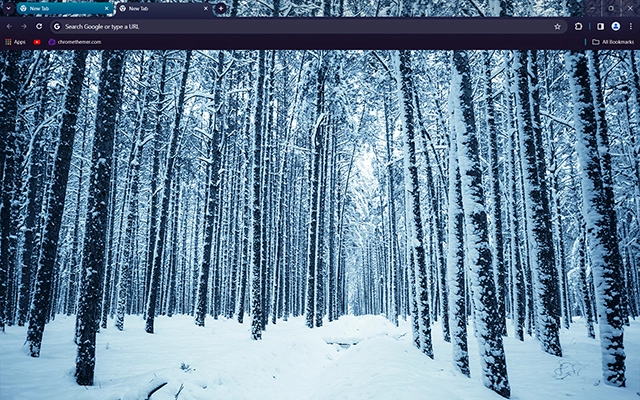 Winter Forest Chrome theme preview 1