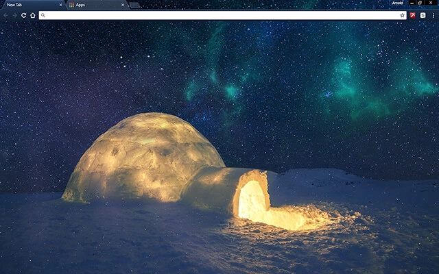 Wintry Igloo Chrome theme preview 1
