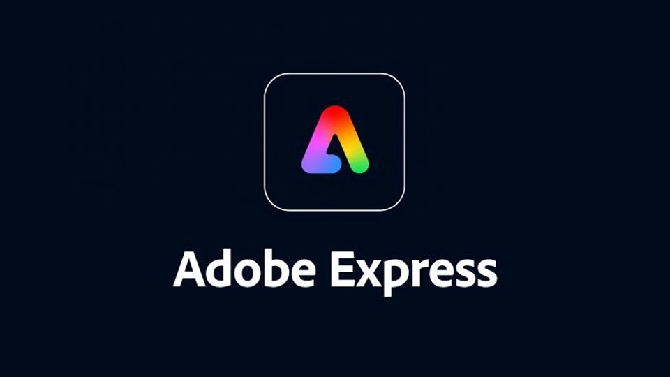 Placeholder image for an Adobe Express-style editor showing templates, quick design tools, and a browser-based publishing workflow